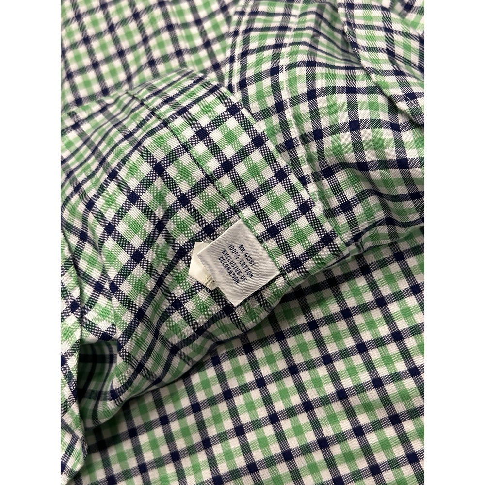 Ralph Lauren Men's Shirt Small Non-Iron Button Down Green Check - Picture 5 of 9